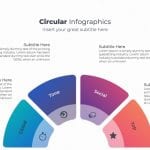 4 item circular infographic