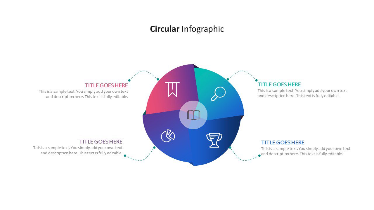 4 Steps Circular Diagram PPT Template