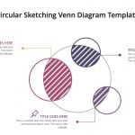 Circular Sketching Venn Diagram Template for powerpoint