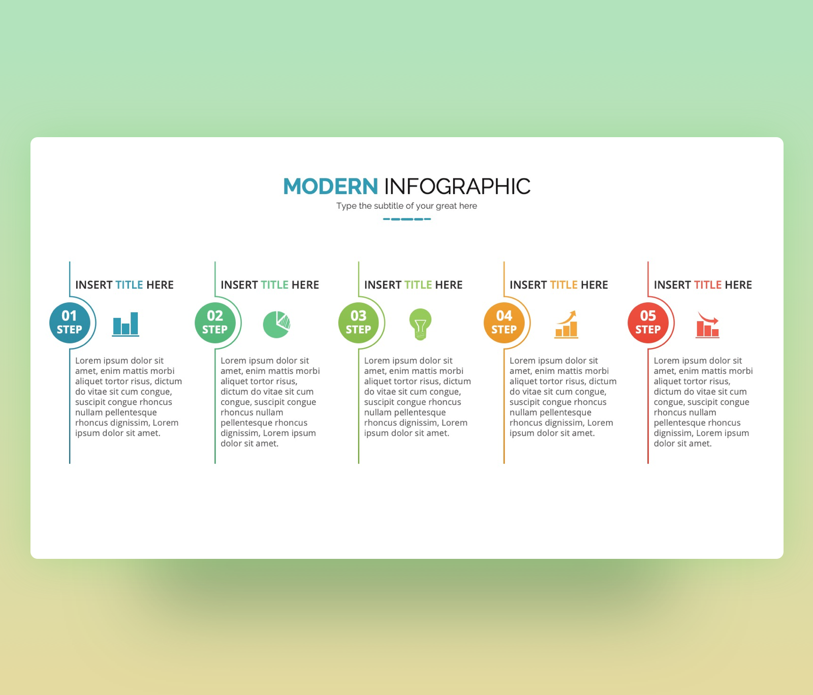 Modern Infographic 5 steps