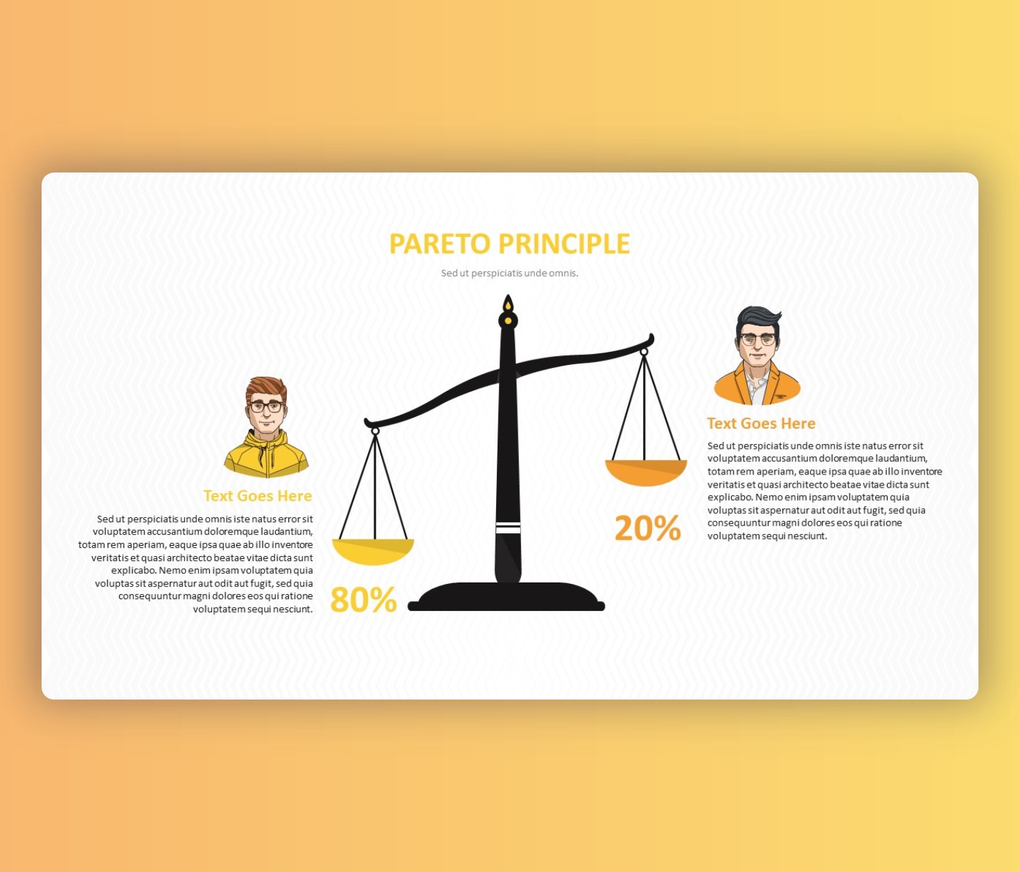 Free Pareto Principle with Scale PowerPoint Template