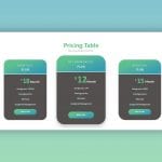 Pricing Table PowerPoint Template Free Download