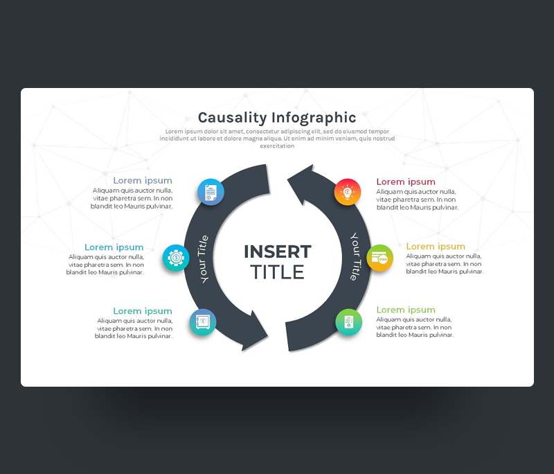 Causality Infographic PowerPoint slide Template