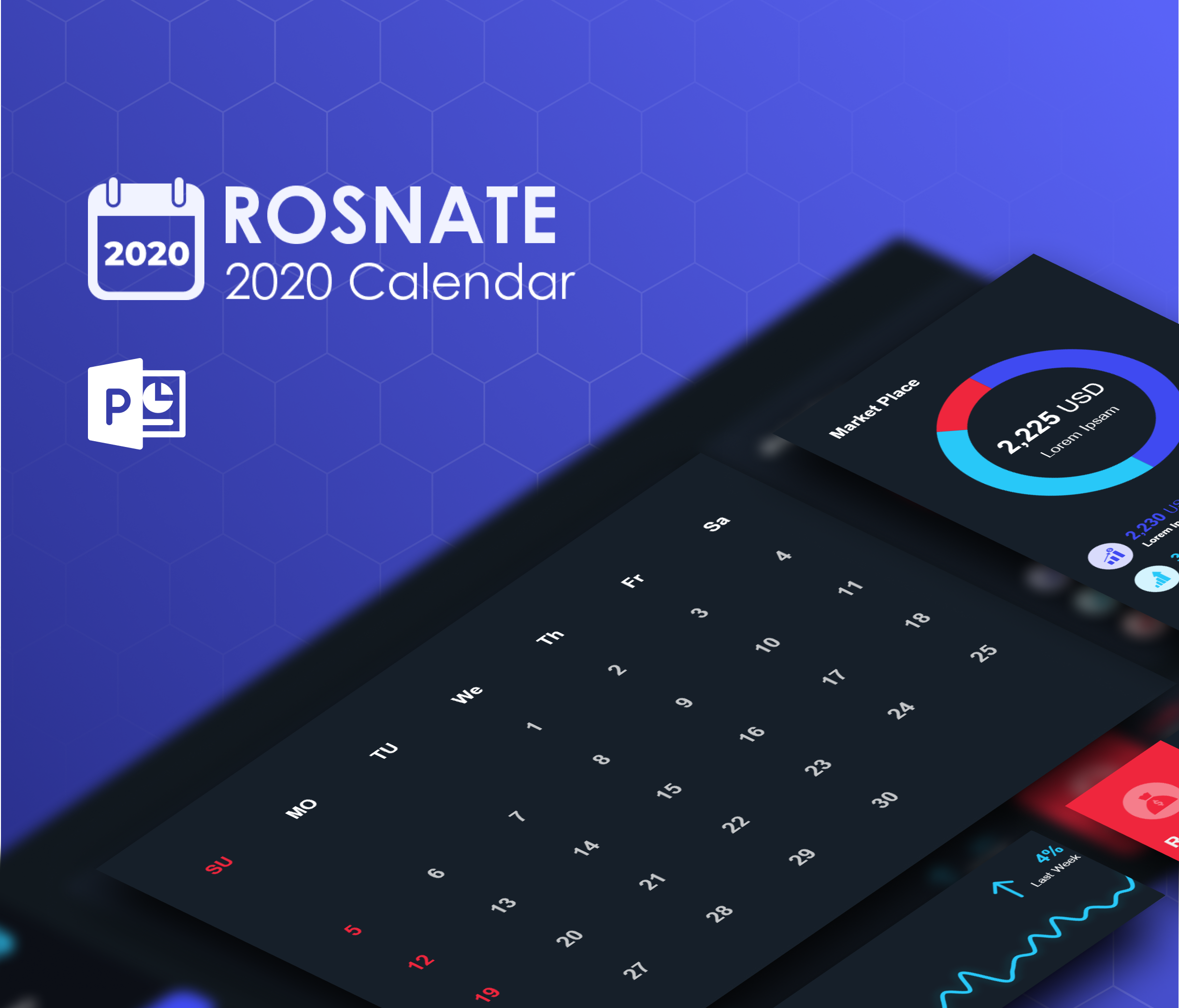 Rosnat – 2020 PowerPoint Calendar Template