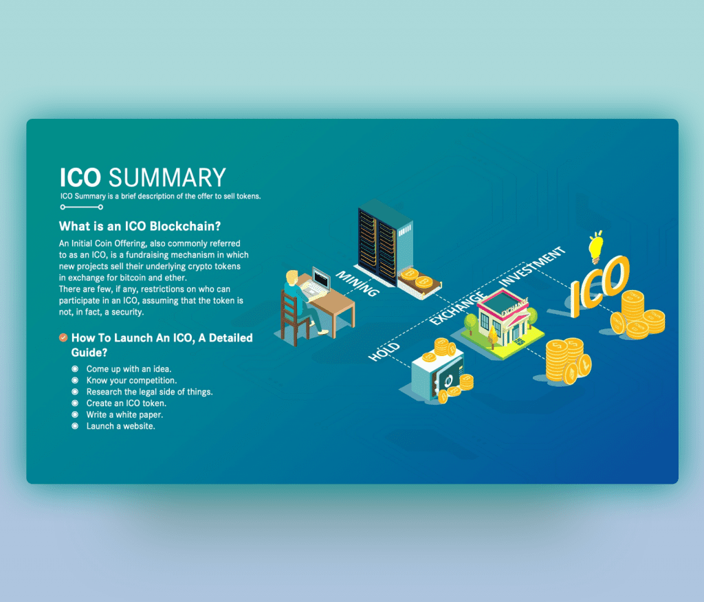 Premast | ICO Blockchain Summary PowerPoint Template
