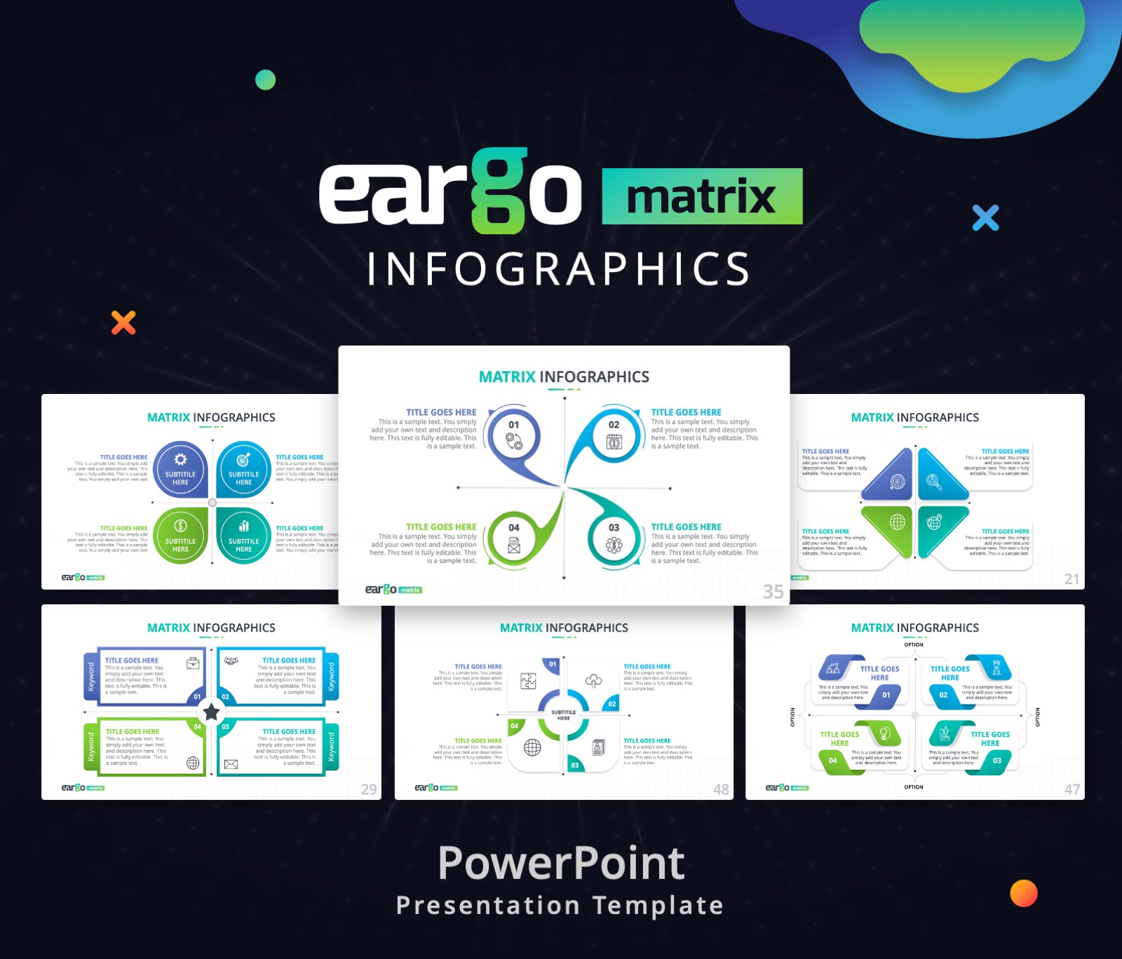 Eargo Matrix Infographics PowerPoint Template