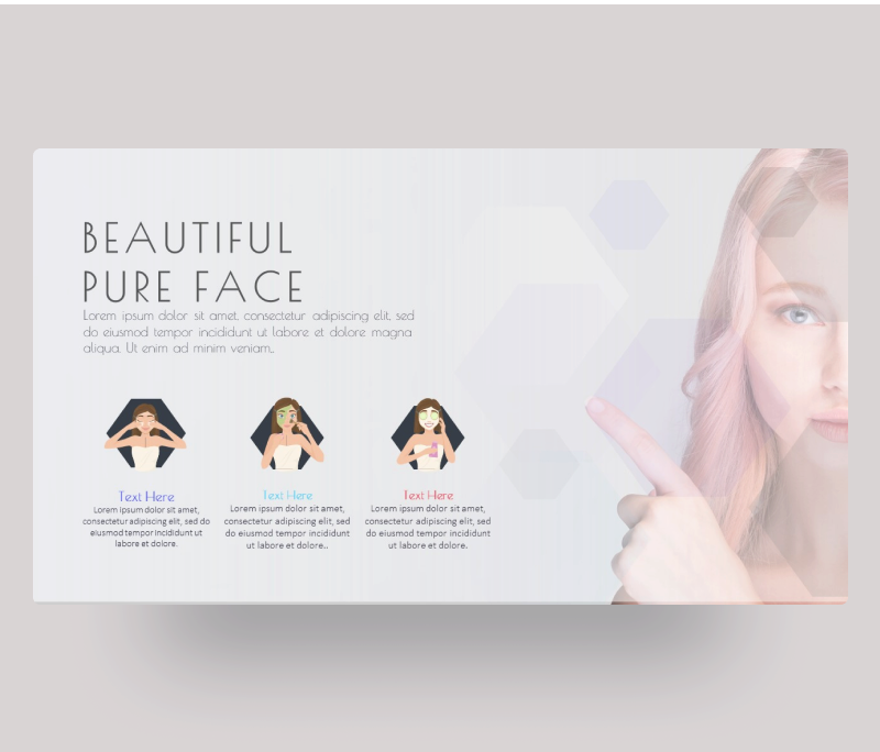 Beautiful Face – Beauty and Skin Care PowerPoint Template