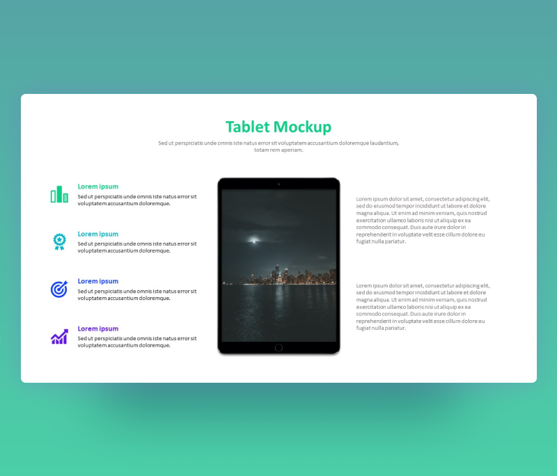 Premast | Tablet Mock up PowerPoint Template Free