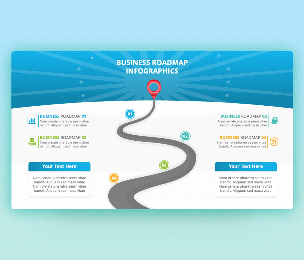 Free Infographics Template Road Map