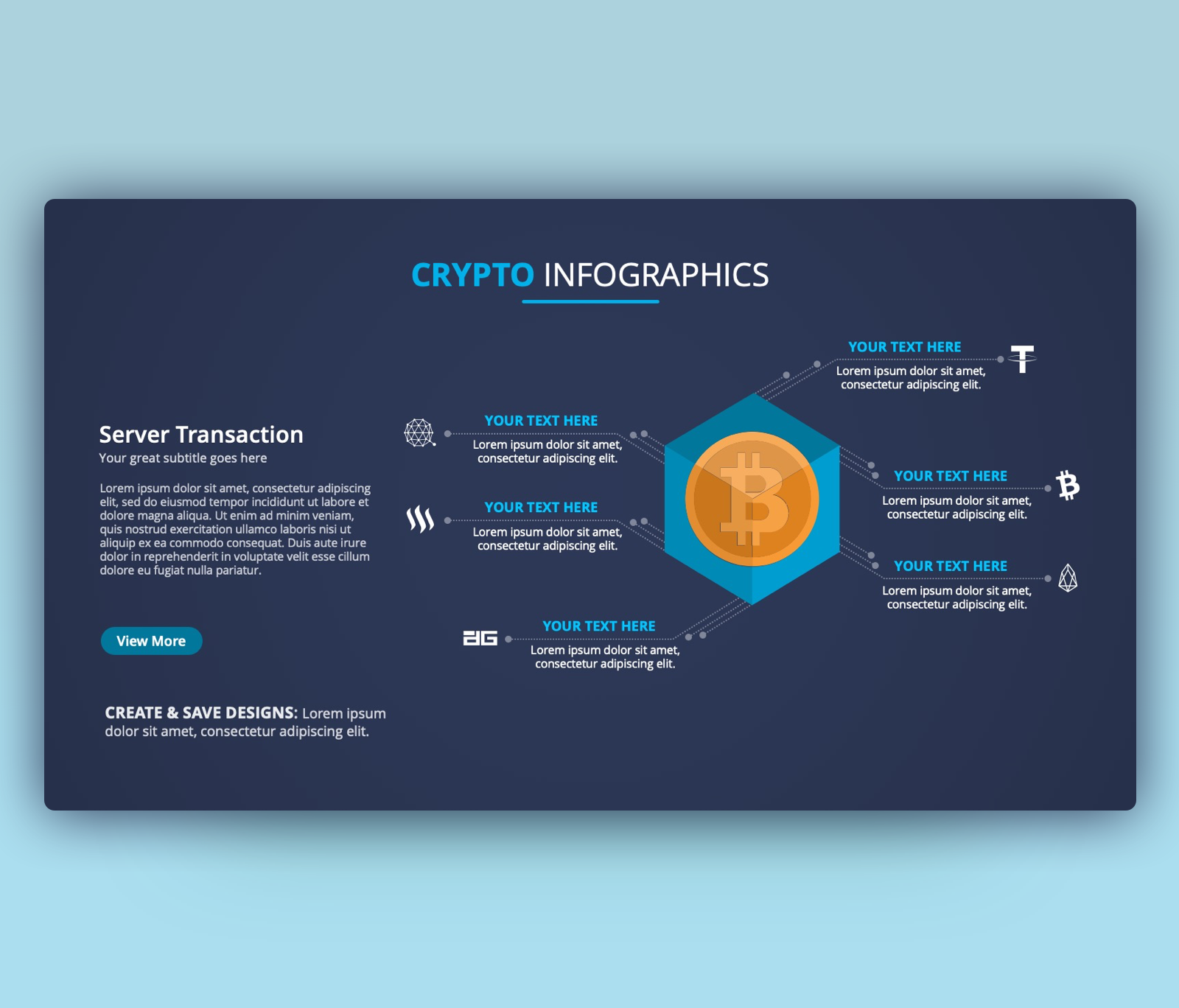 Bitcoin Transaction Infographic PowerPoint Template