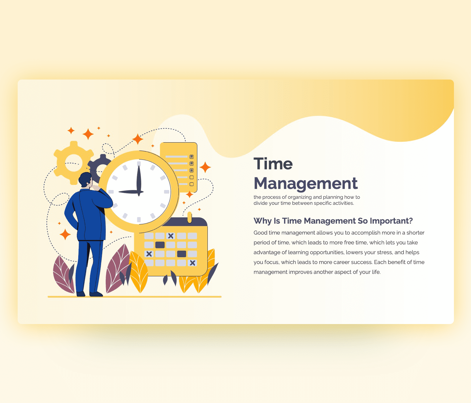 Free Modern Time Management PowerPoint Template