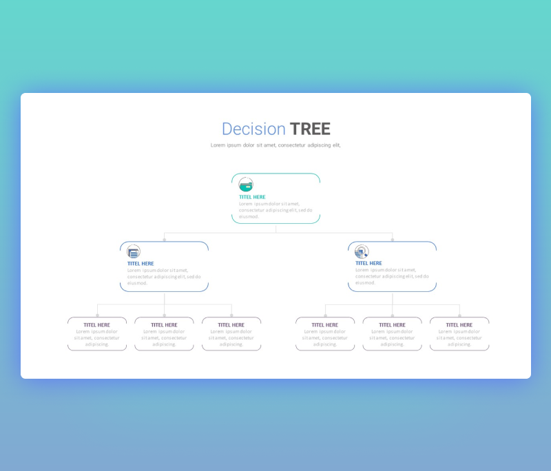 Vertical Decision Tree Diagram for PowerPoint