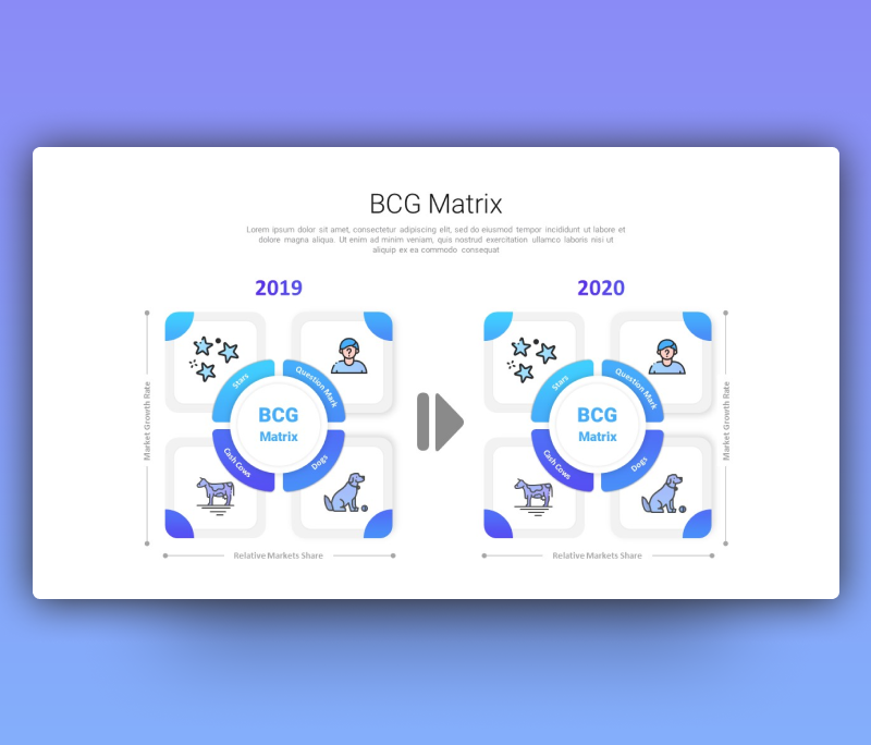 BCG Matrix Analysis PPT Slide Template