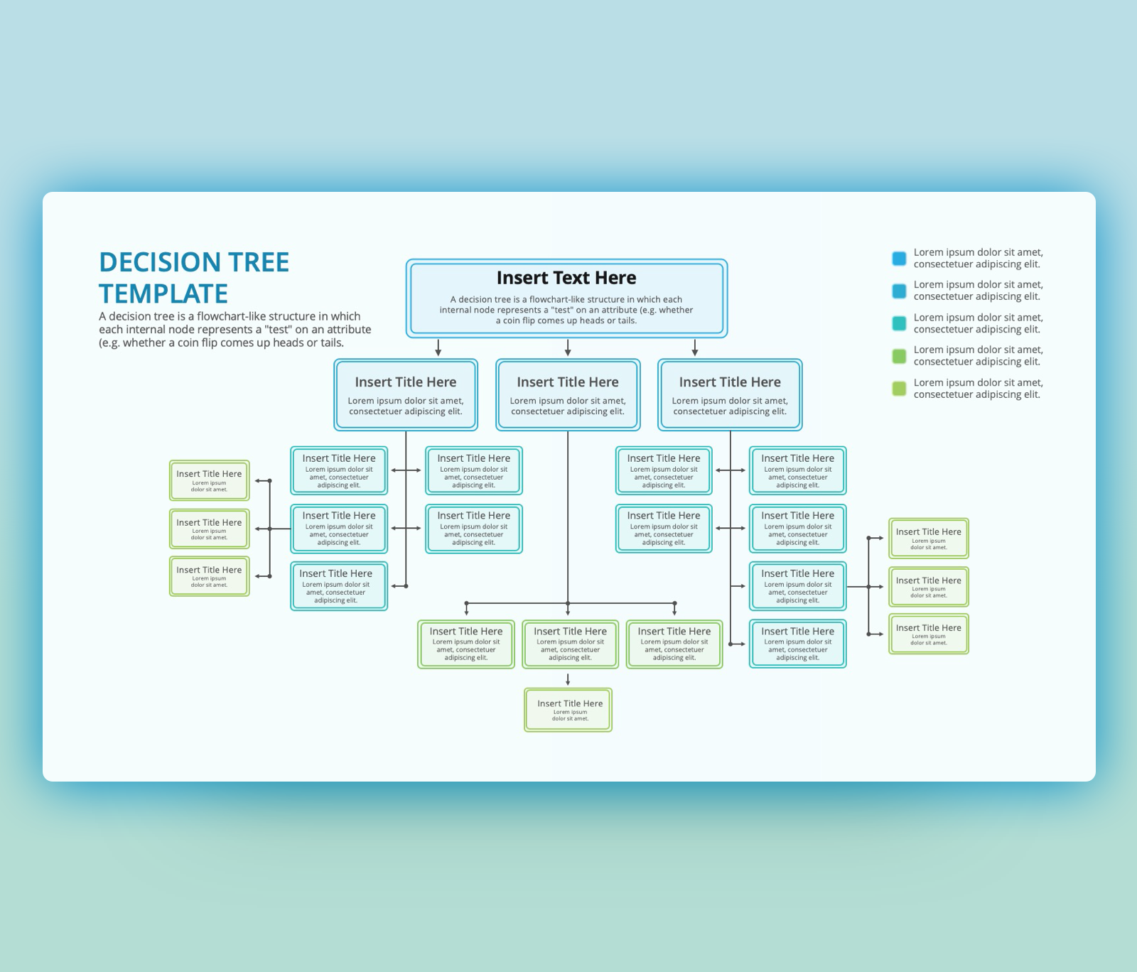 Decision Tree flow chart PowerPoint Template