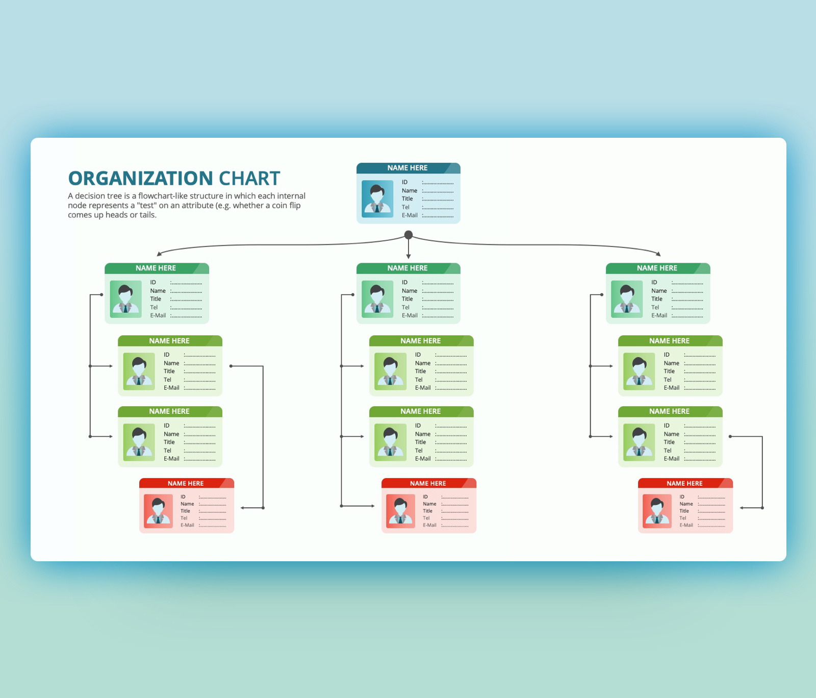 Organization Team Chart Powerpoint Template Ppt Premast 6178