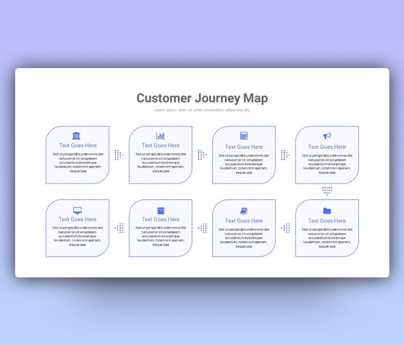 8 Stages Customer Journey Map PowerPoint Template