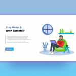 Stay Home and Work Remotely Template for PowerPoint