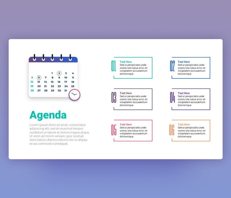 Agenda PowerPoint Slide Template PPT