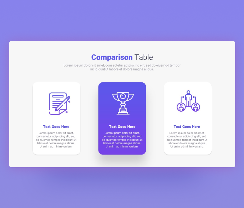Simple Comparison Table Powerpoint Template Slidemodel My XXX Hot Girl