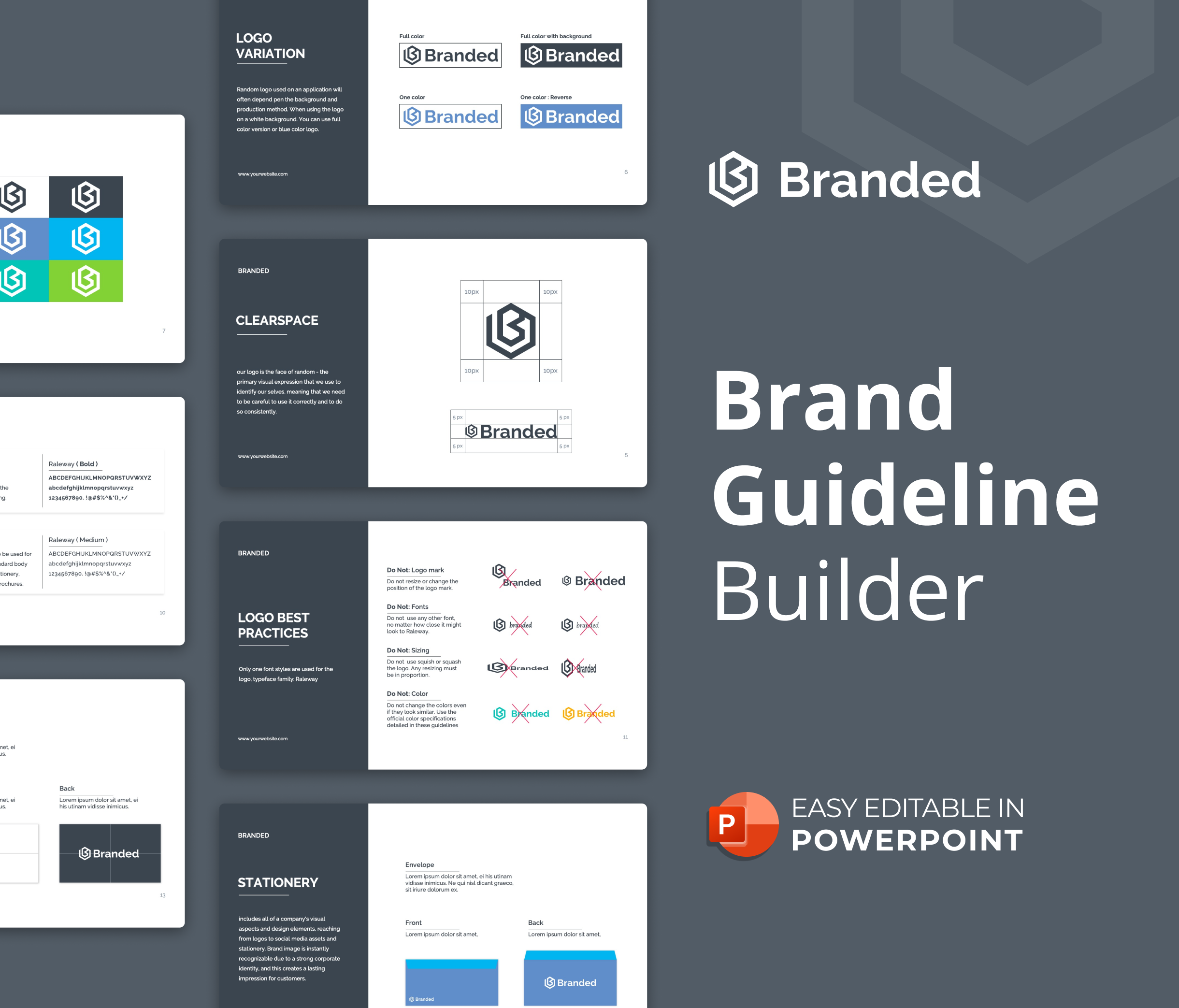 Brand Guideline Builder PowerPoint Presentation Template