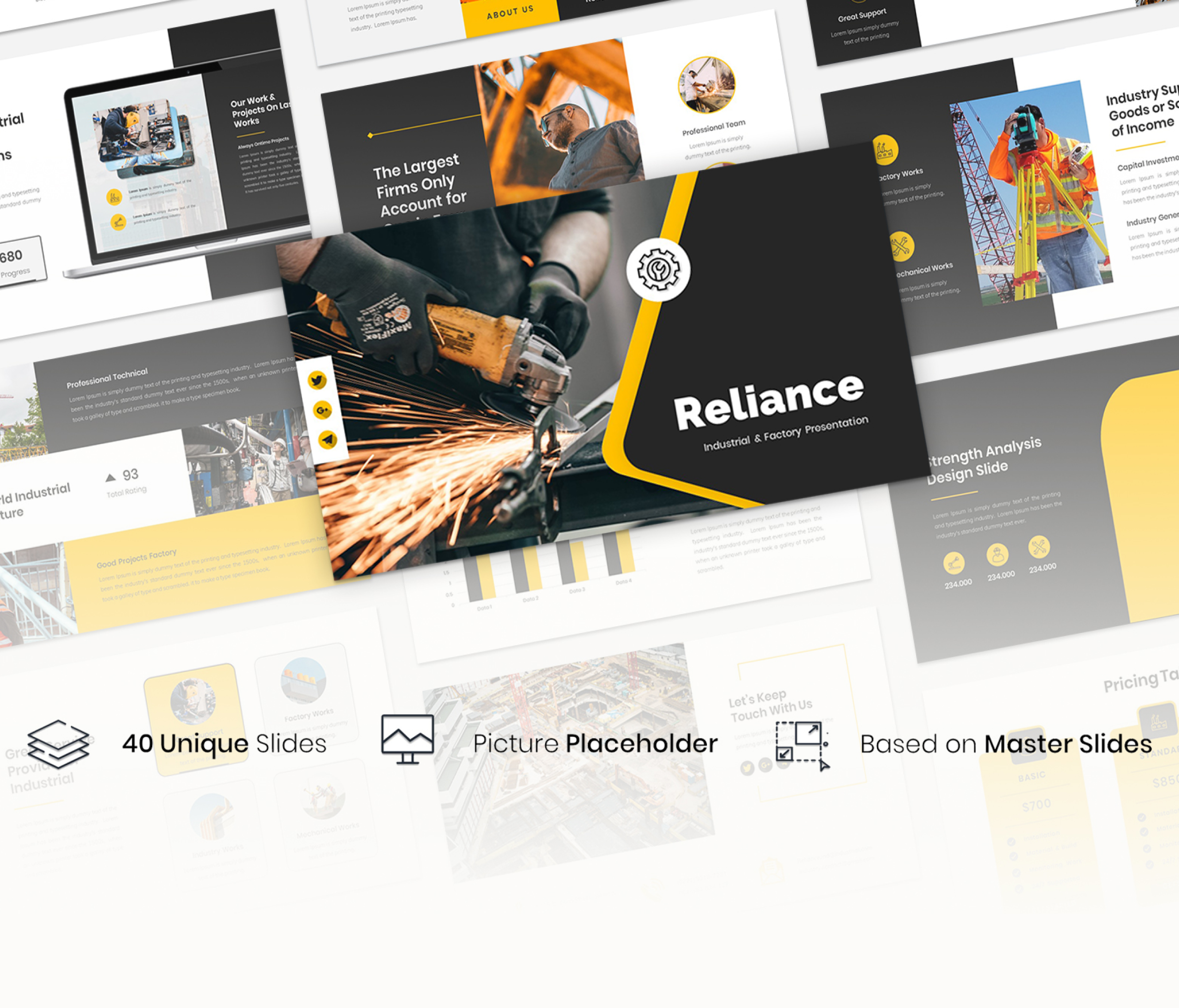 Reliance – Industrial & Factory  Google Slides Template