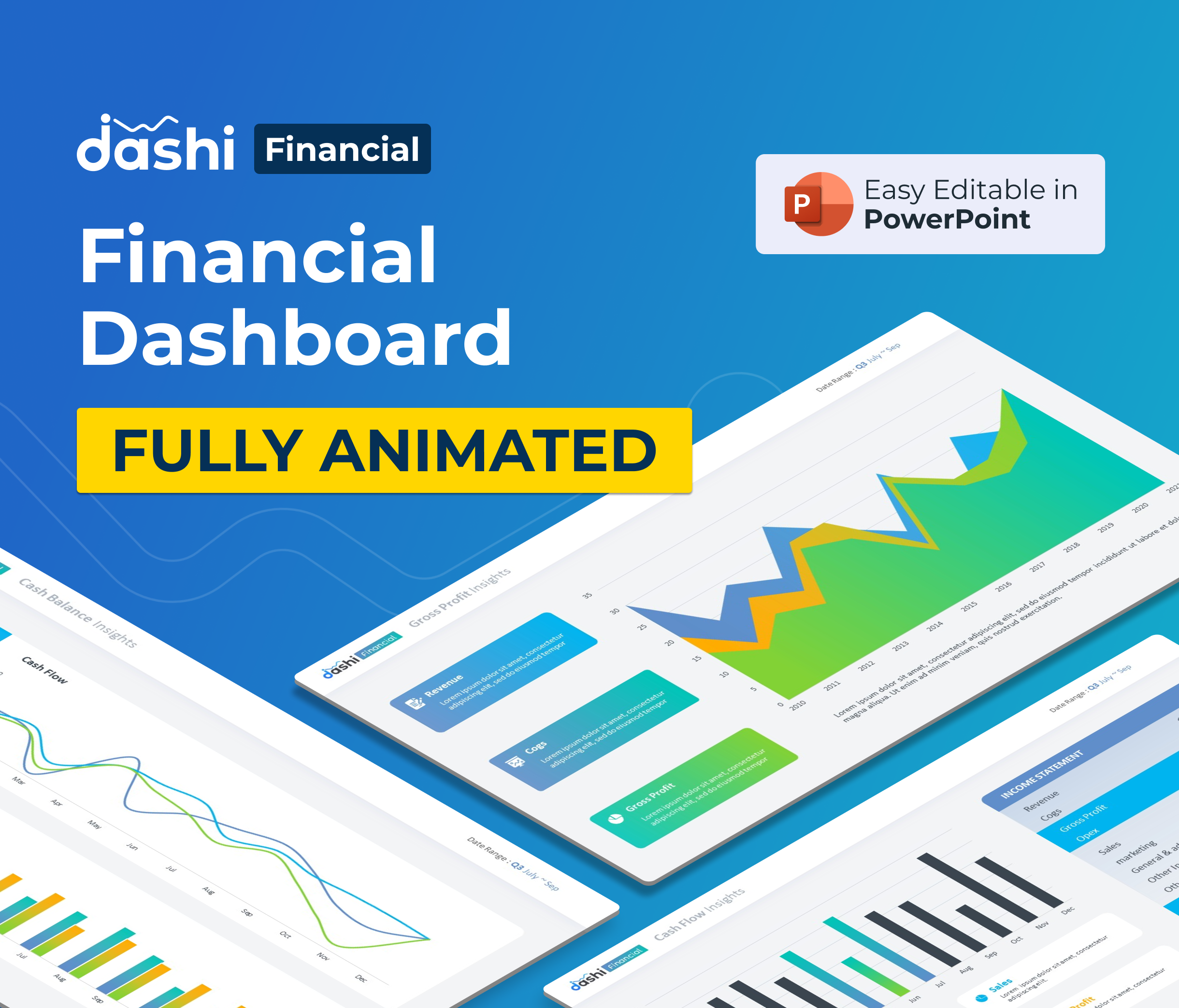 dashi Financial Dashboard Report PPT Presentation