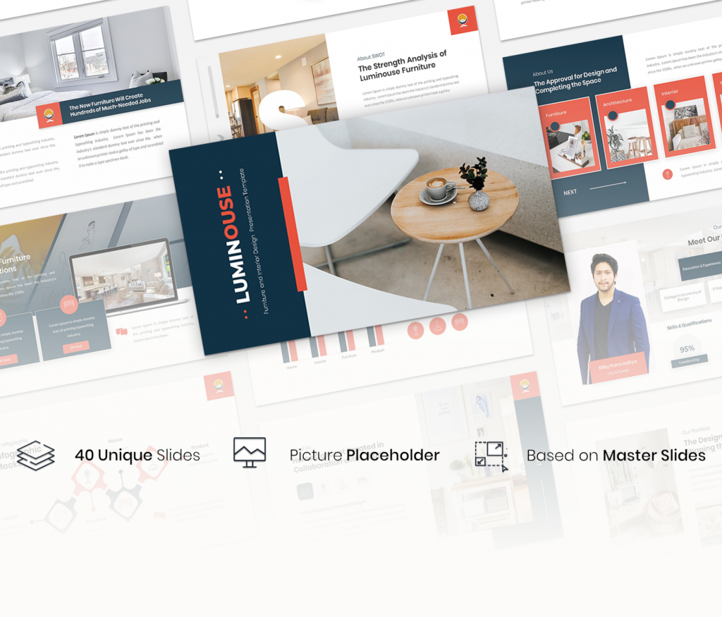 Premast | Luminouse – Furniture and Interior Design PowerPoint Template