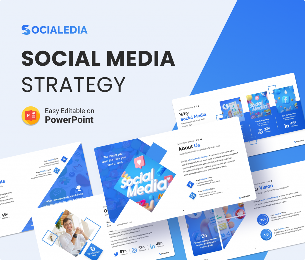 Socialedia - Social Media Strategy Presentation Template | Premast