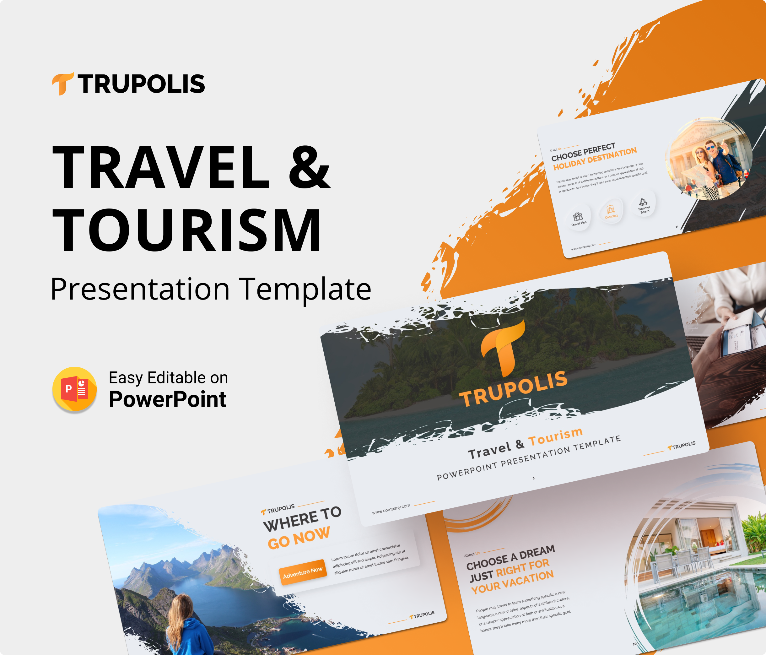 Trupolis – Travel & Tourism PowerPoint Presentation Template