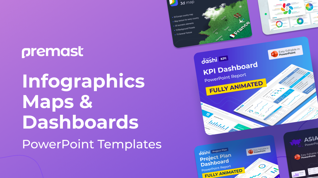 Infographics, Maps and Dashboards PowerPoint Presentation Templates