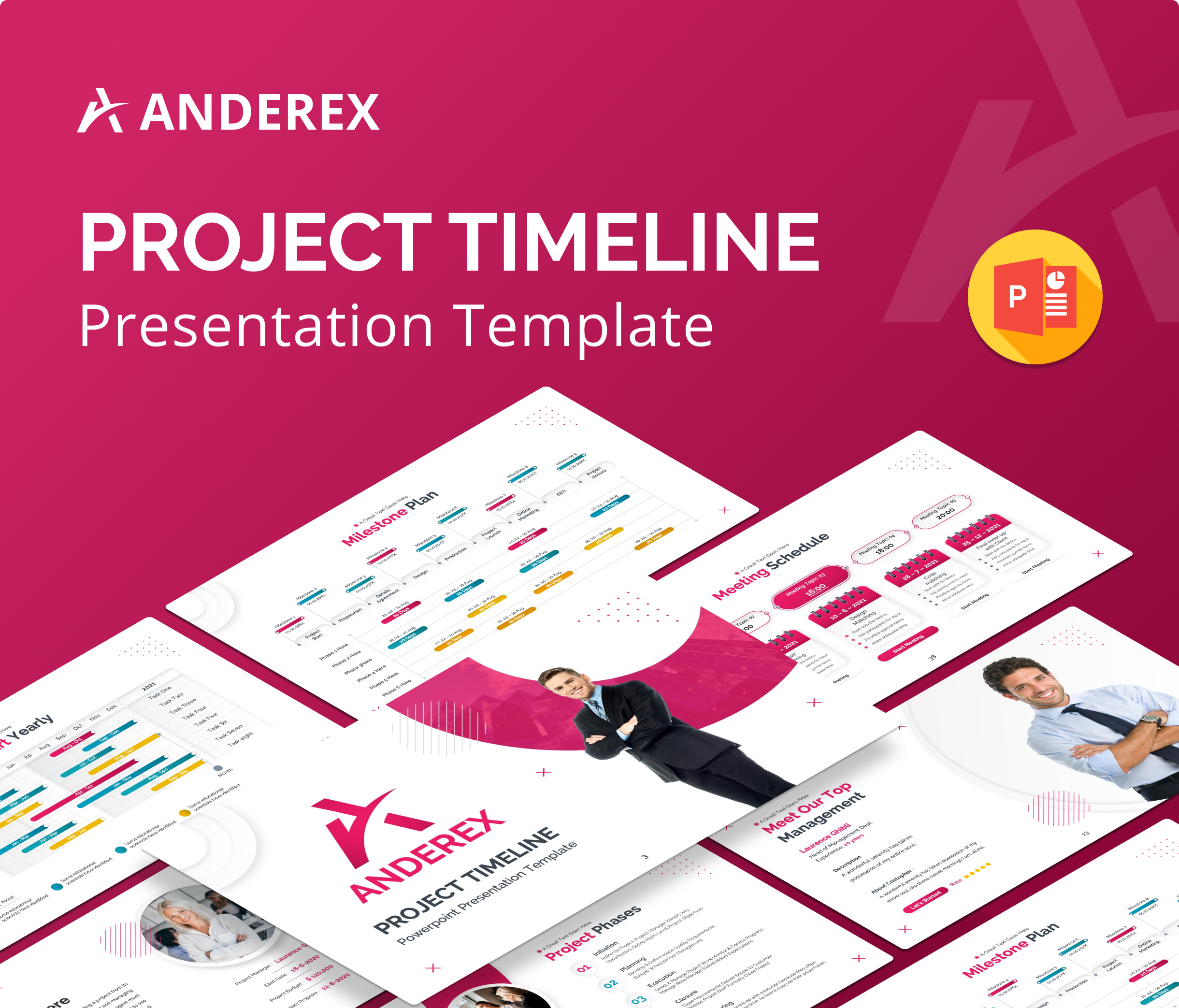 Anderex – Project Timeline PowerPoint Presentation Template