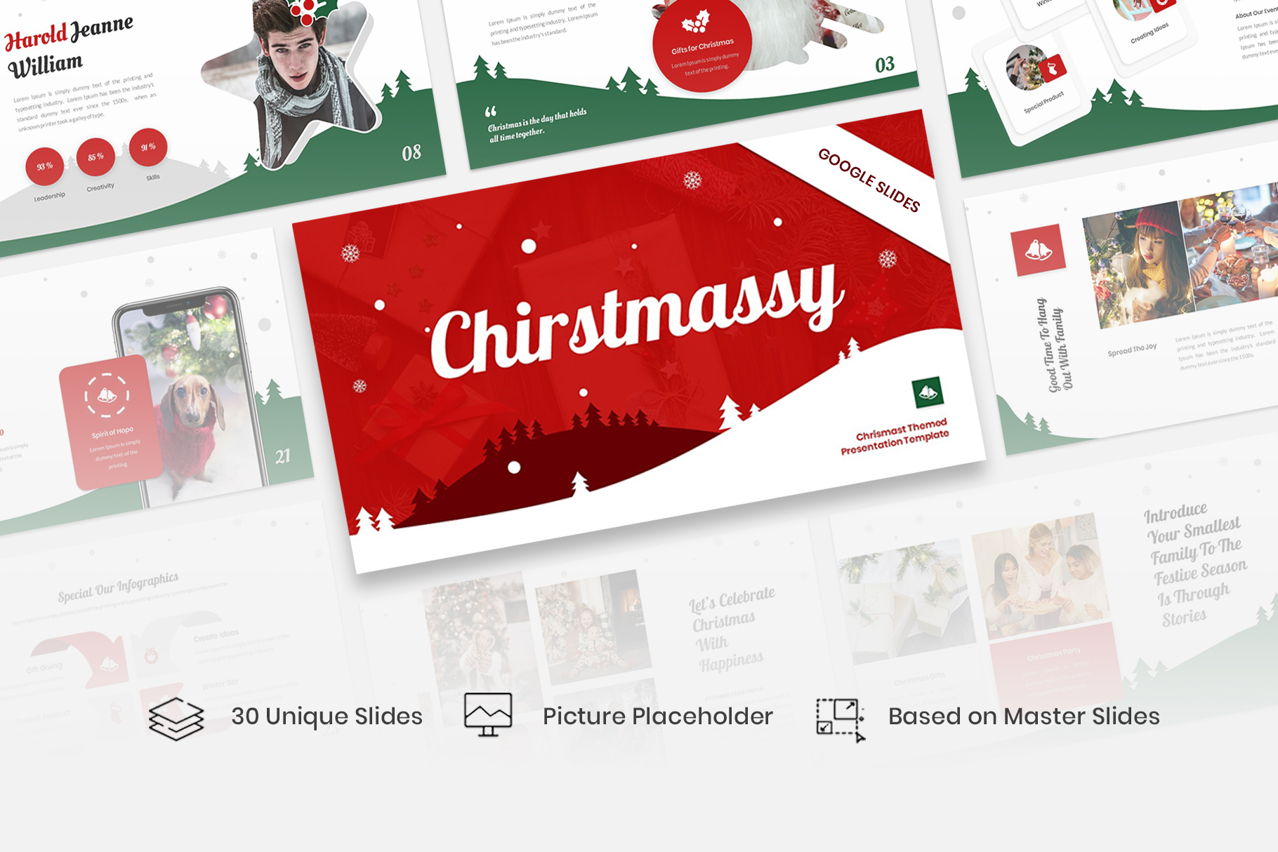 Christmassy – Christmas Themed Google Slides Template