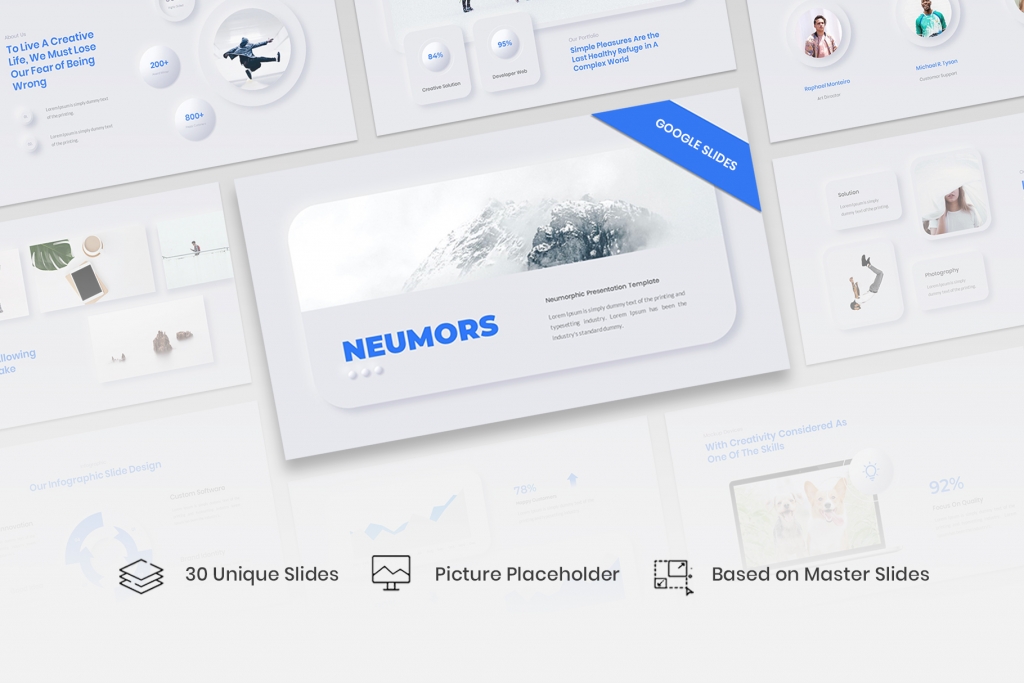 Premast | Neumors – Neumorphic Google Slides Template
