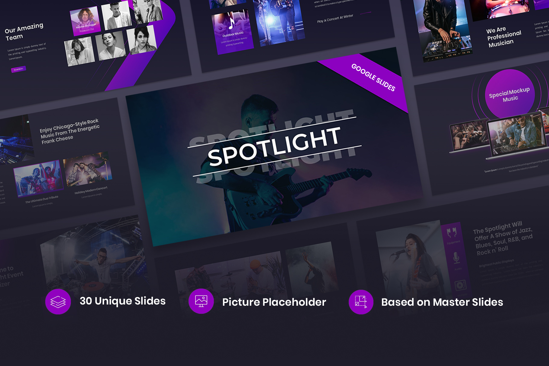 Spotlight – Music Event Google Slides Template