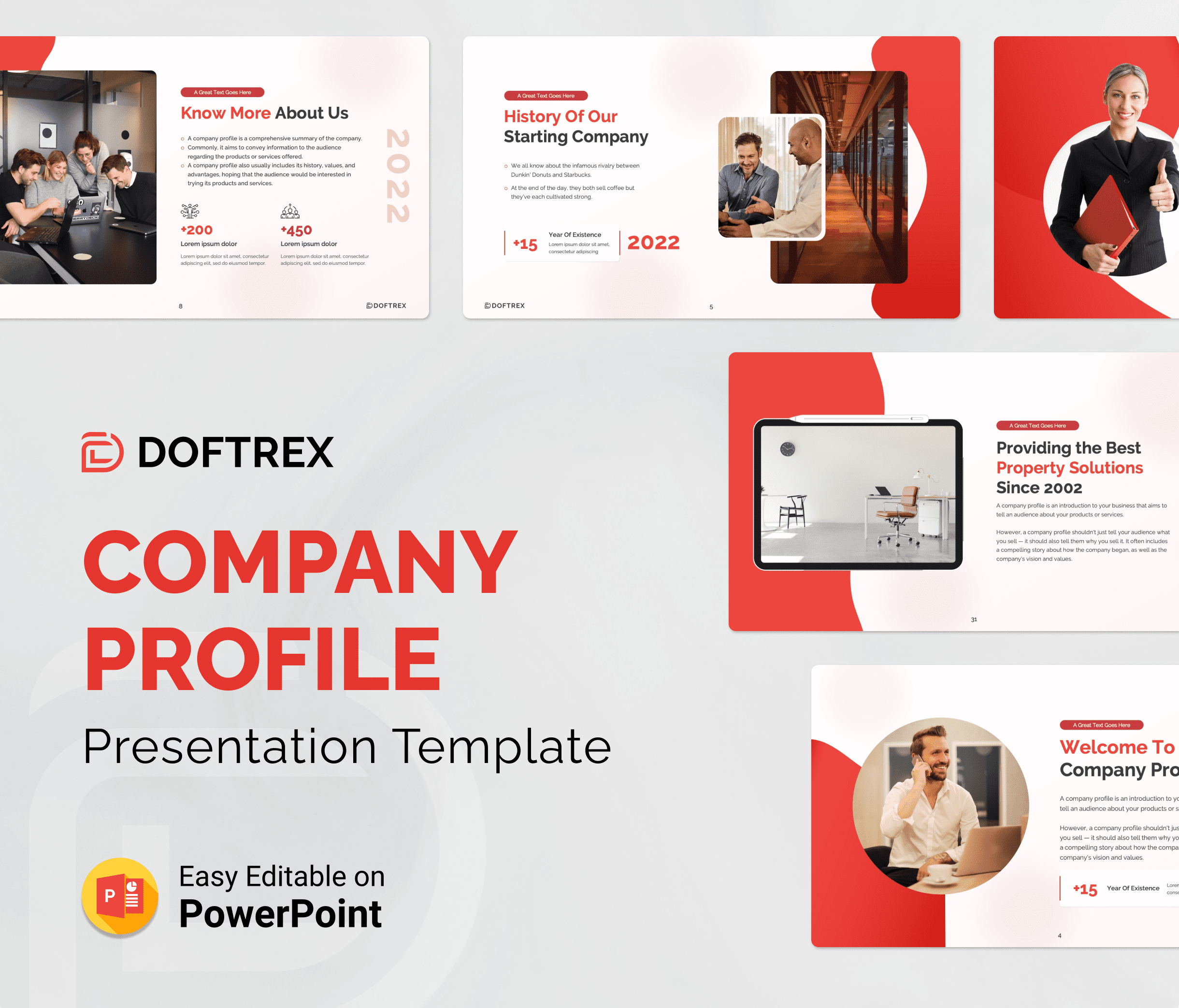 Doftrex – Company Profile PowerPoint Presentation Template