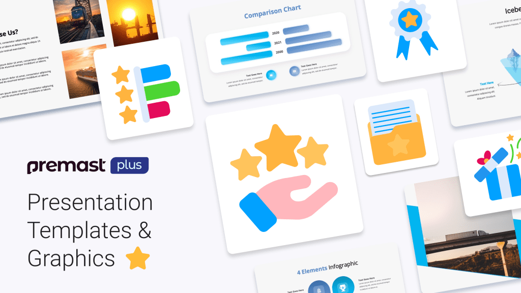 Premast-Plus Recently Added Items. Presentation Templets &#038;  User Review Icon Set