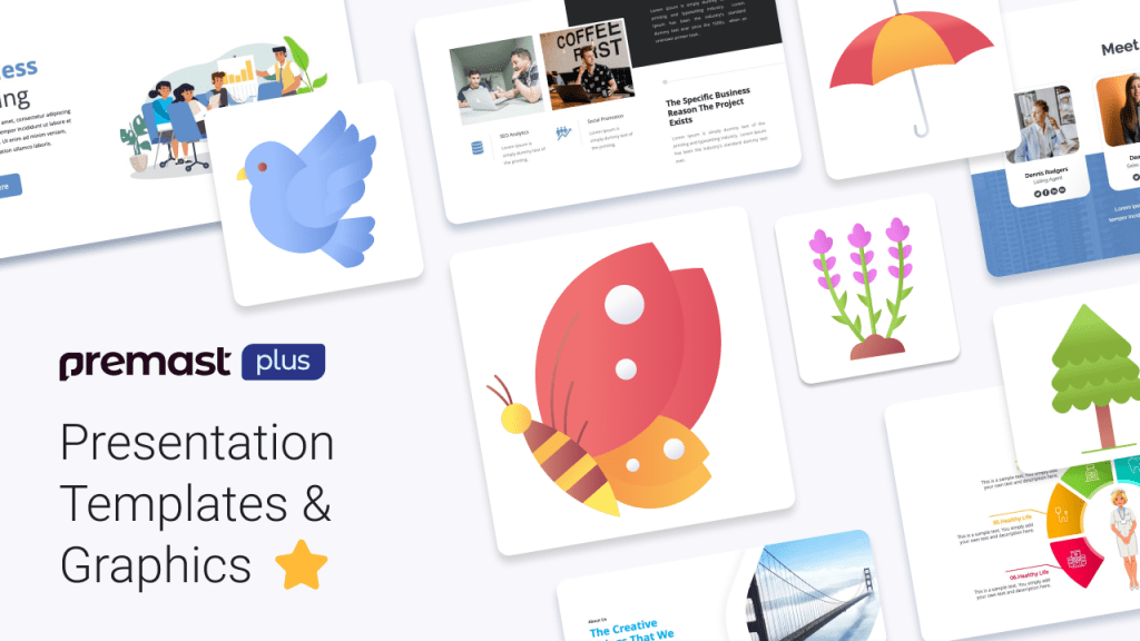 Premast Recently Added Items &#8211; Presentations Templates and Spring Icons