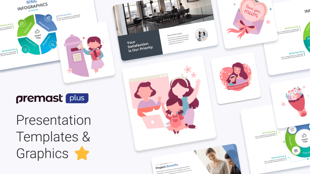 Premast Plus Recently Added Items – Presentations Templates and Mother Day&#8217;s Illustrations