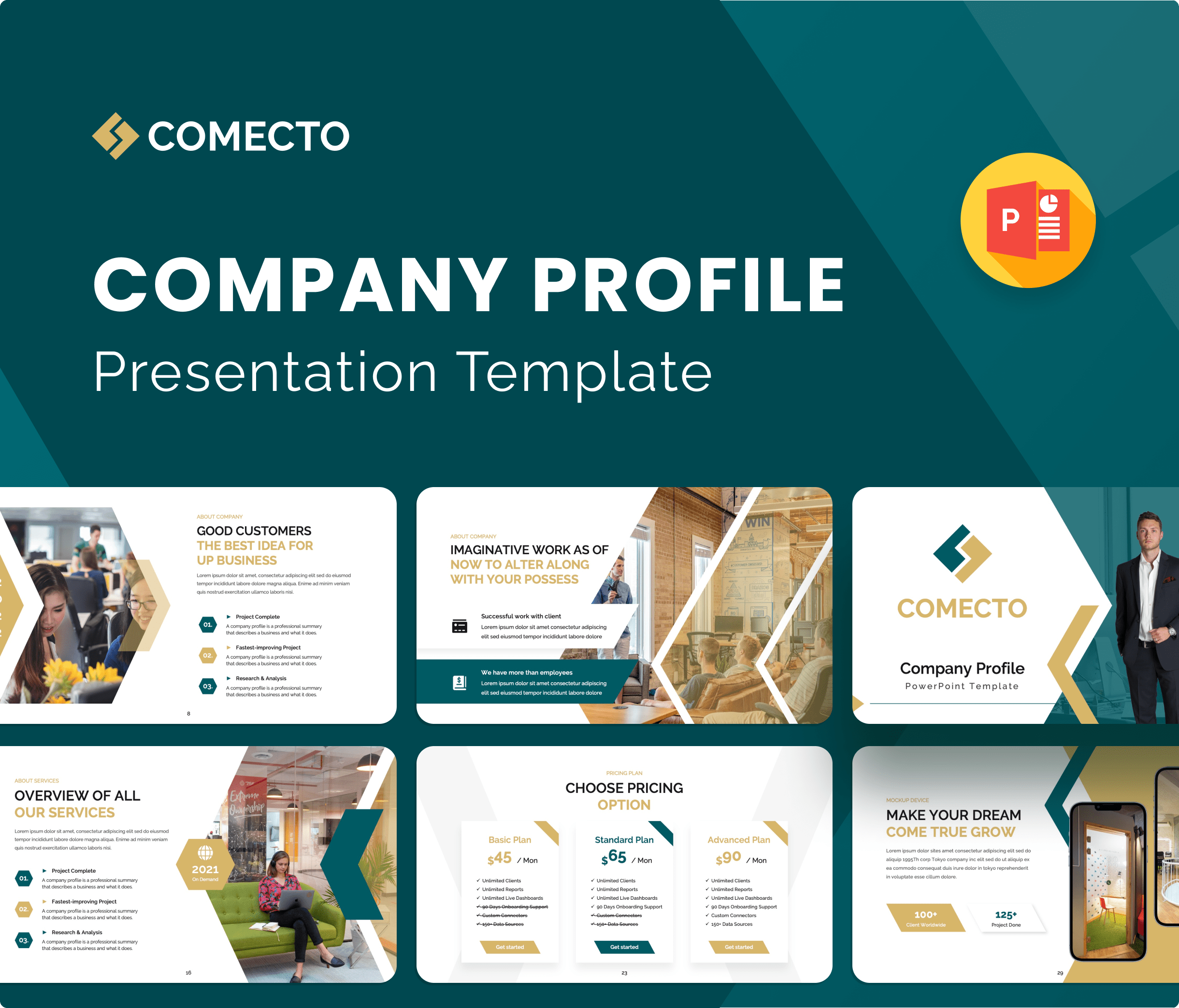 Comecto – Company Profile PowerPoint Presentation Template