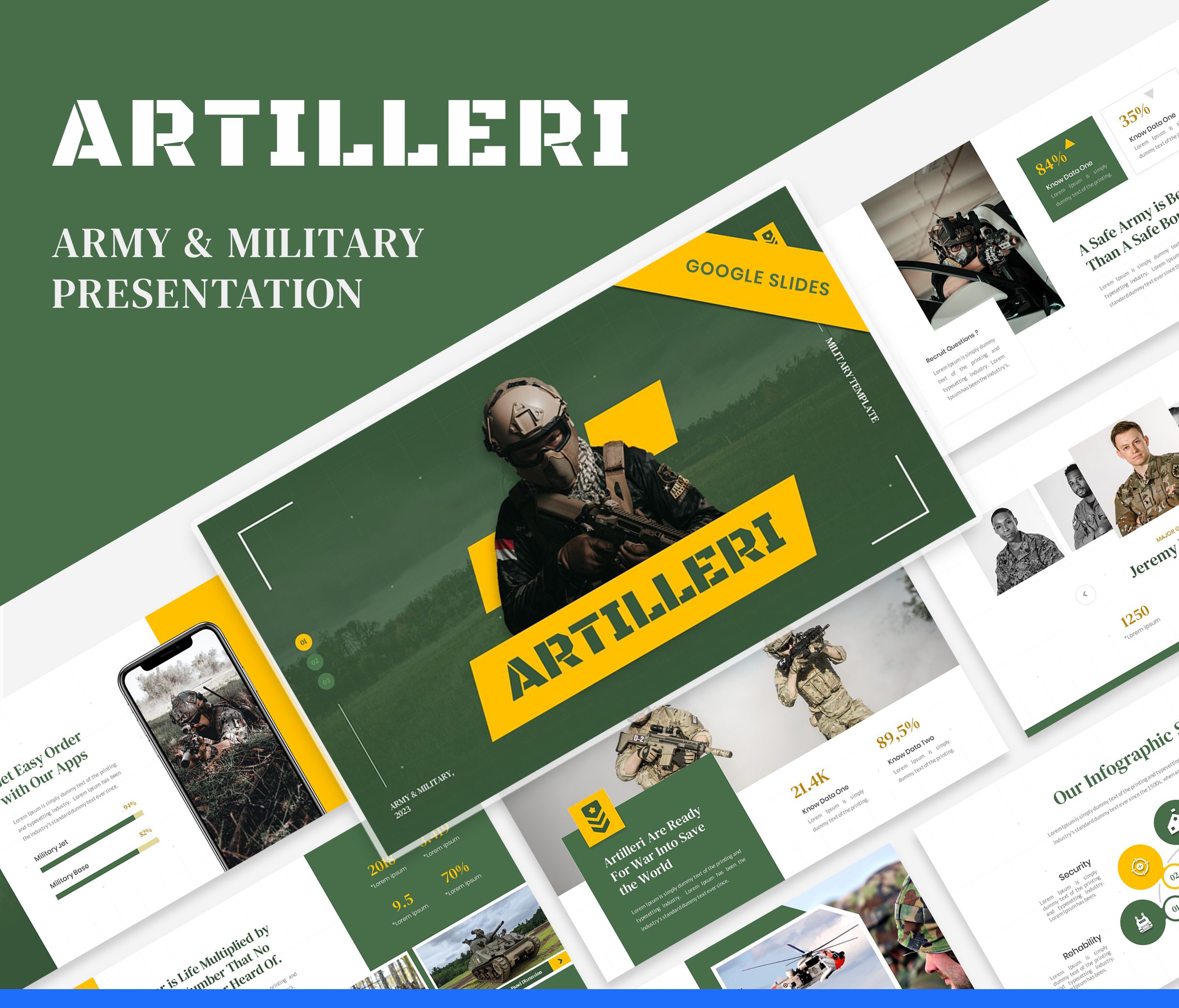 Artilleri – Military & Army Google Slides Template