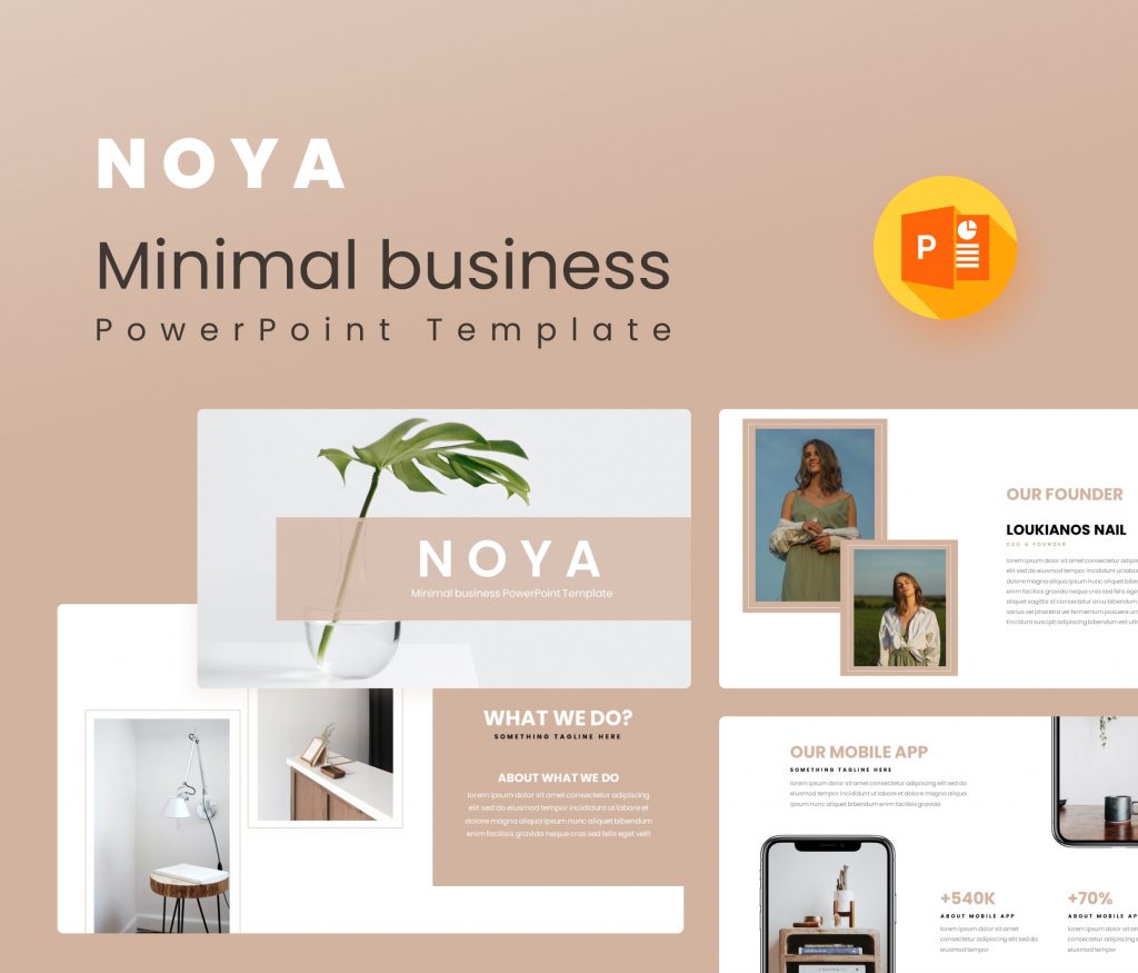 Premast | N O Y A – Minimal business PowerPoint Template