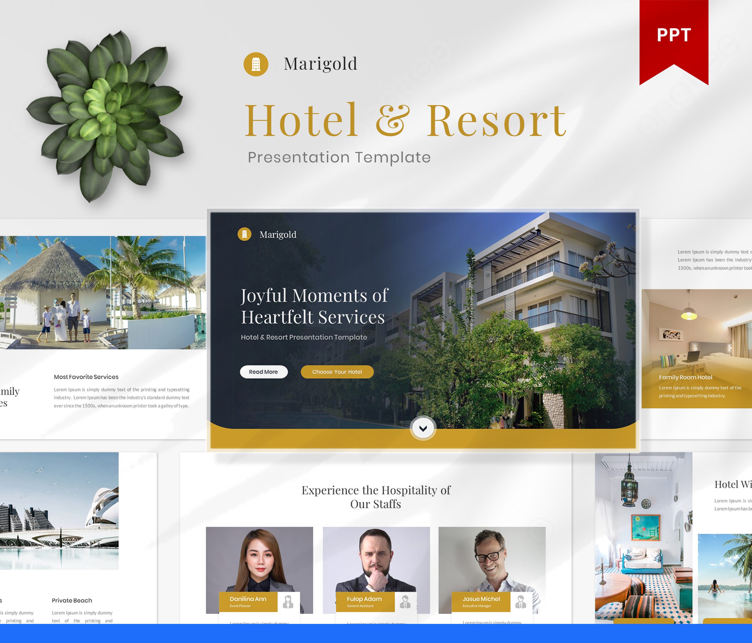 Marigold – Hotel & Resort PowerPoint Template