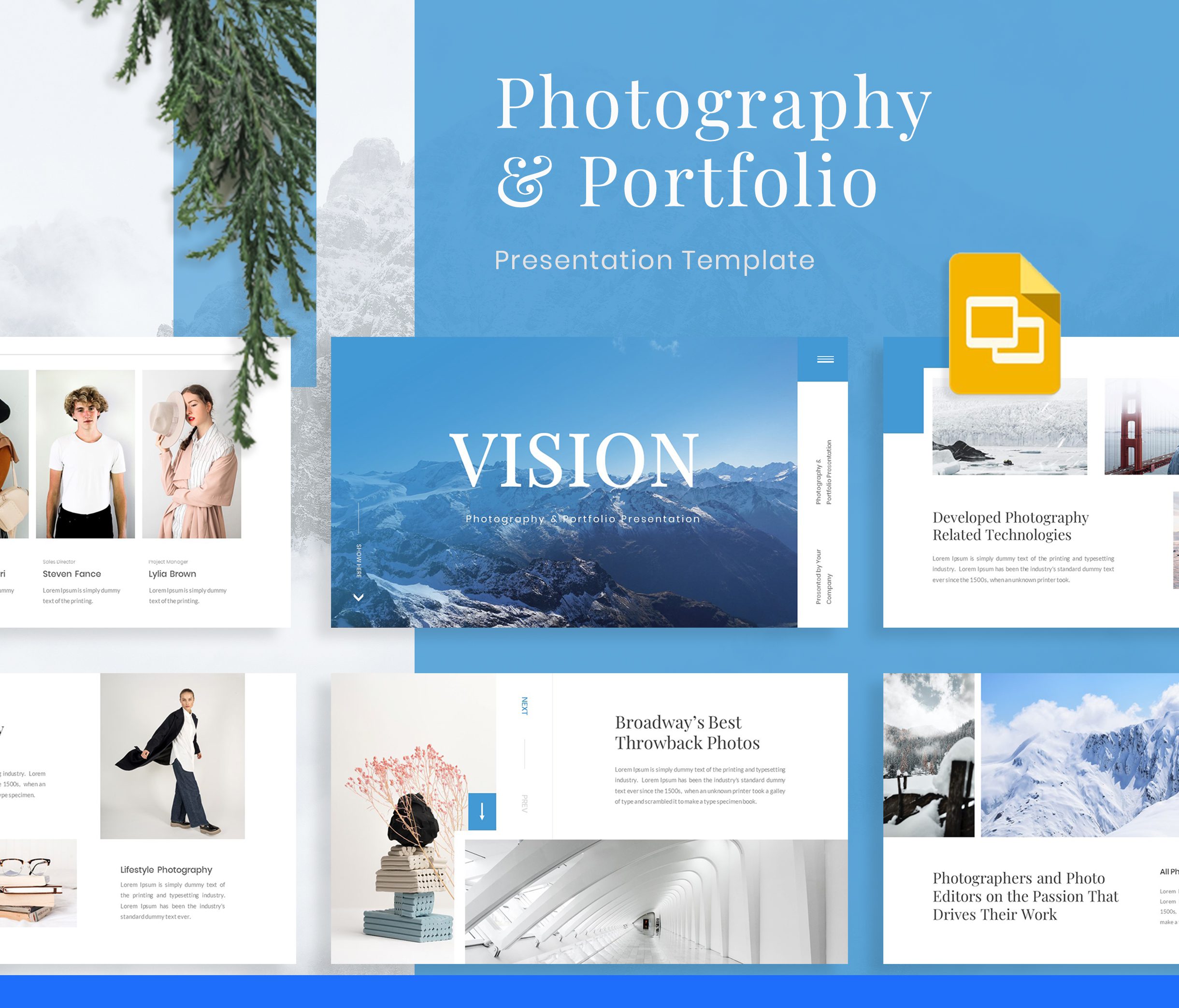 Vision – Photography & Portfolio Google Slides Template