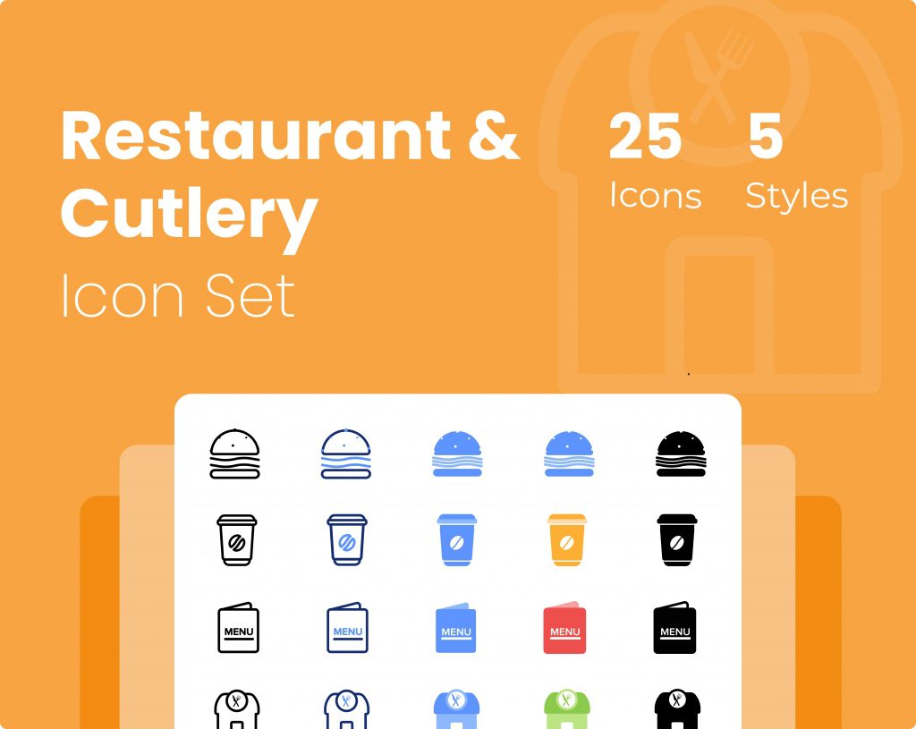 Premast | Restaurant and Cutlery Icon Set