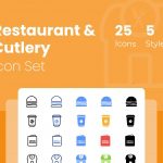 Restaurant and Cutlery Icon Set