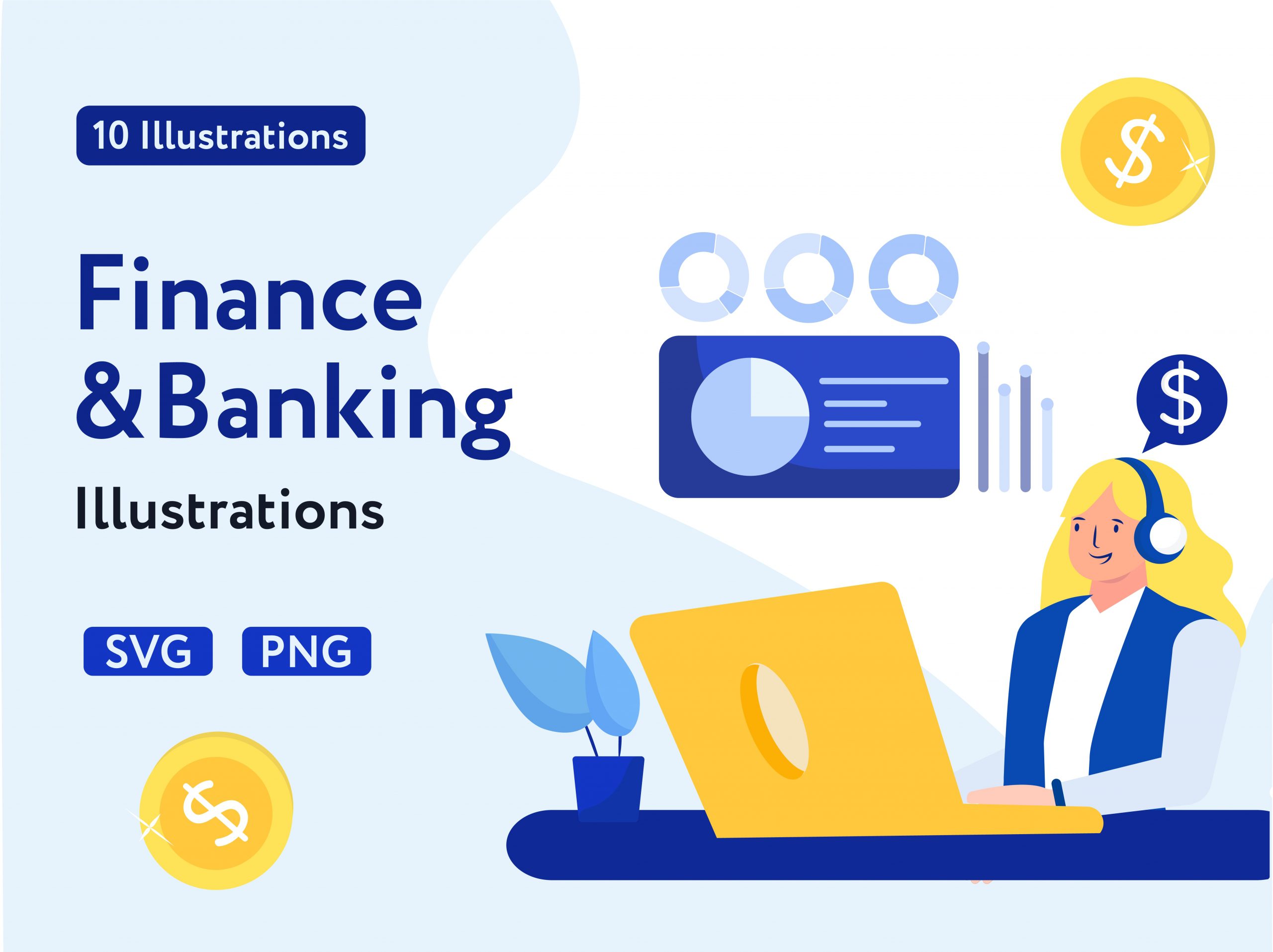 Finance & Banking Illustration Pack