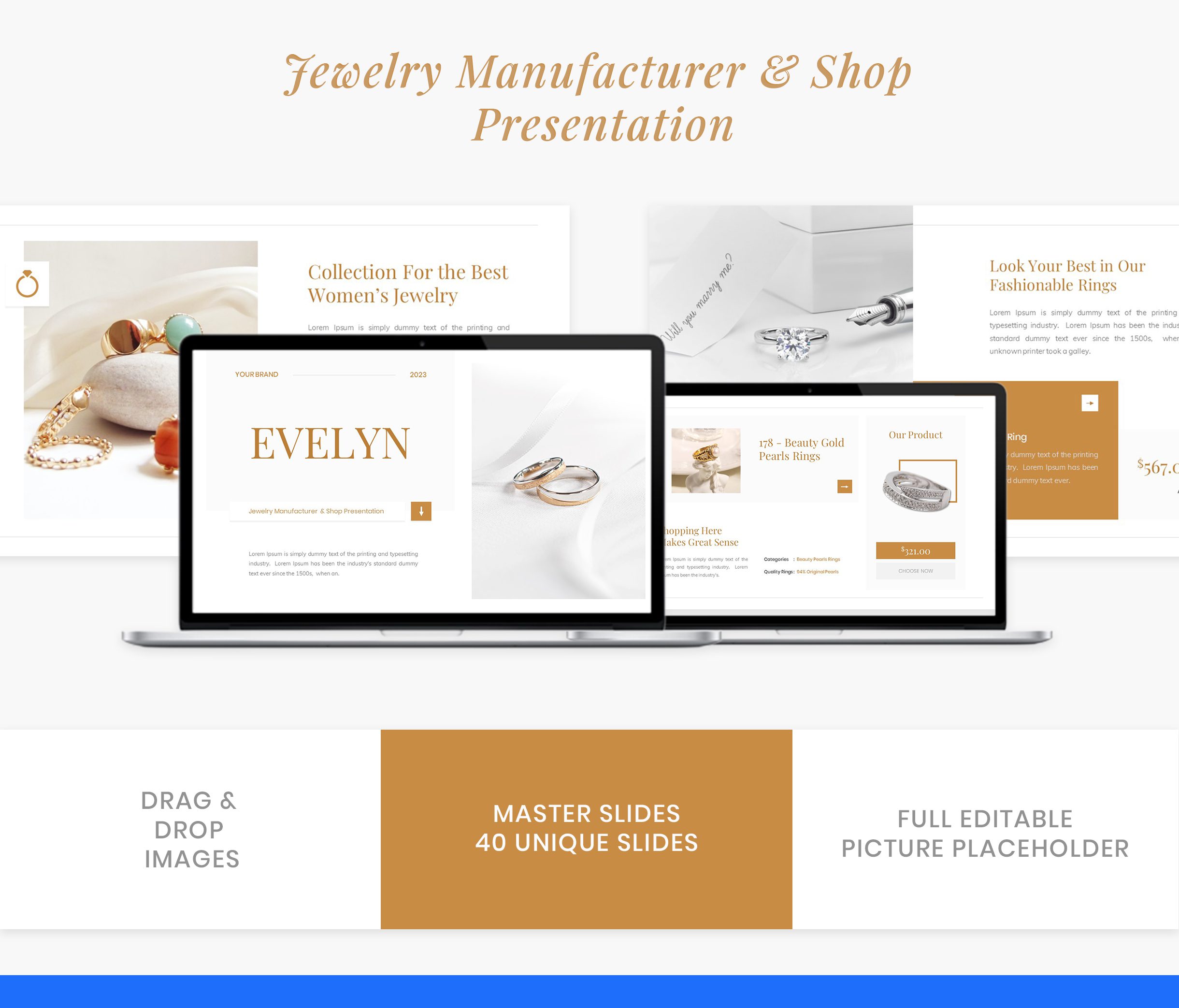 Evelyn – Jewelry Manufacturer & Shop  google slide Presentation