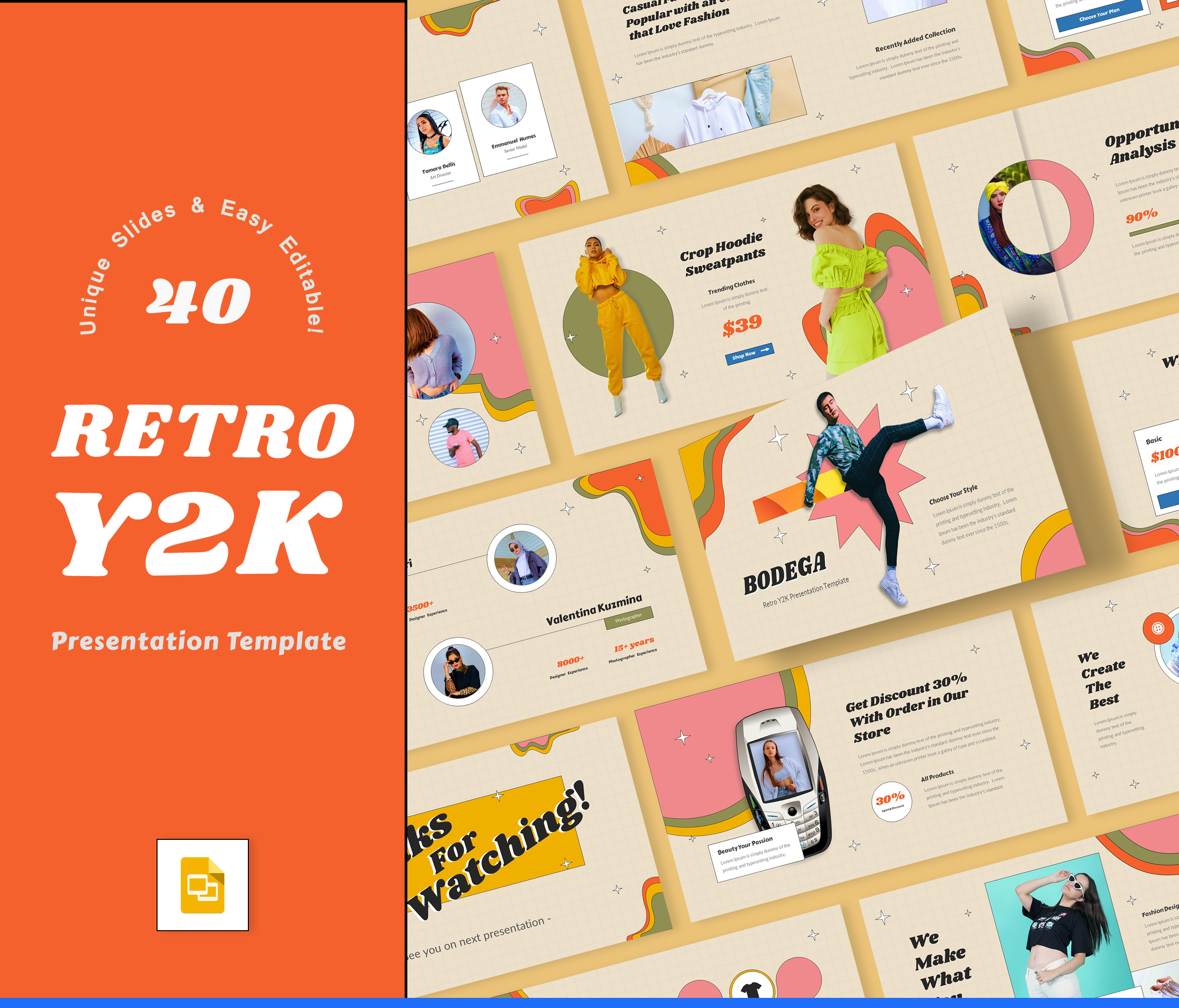 Free Y2K-inspired templates for Google Slides & PowerPoint