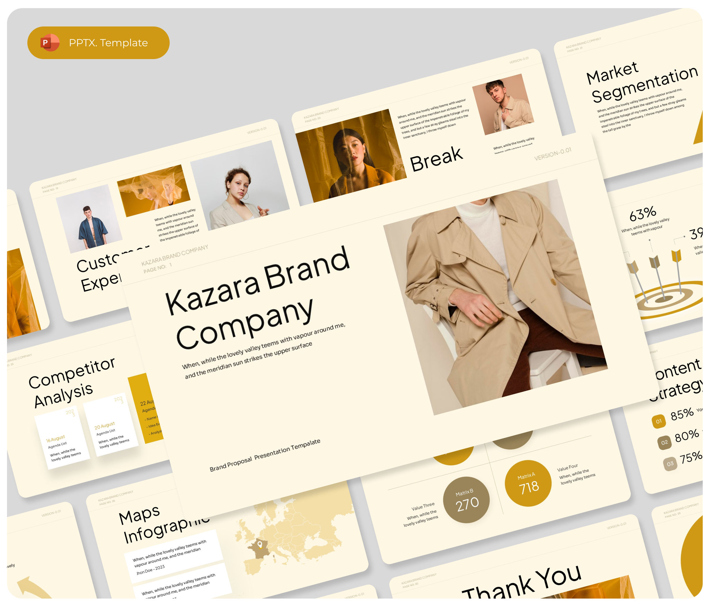 Kazara- Brand Proposal PowerPoint Presentation Template