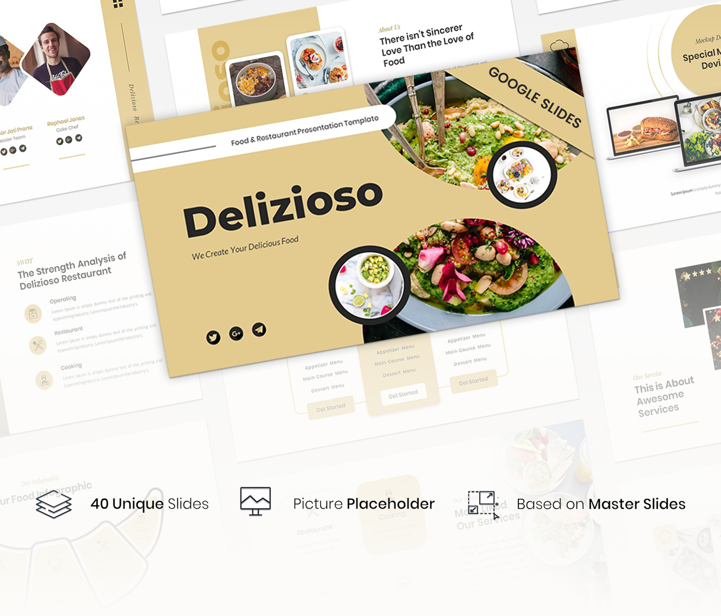 Delizioso – Food and Restaurant Google slides Presentation